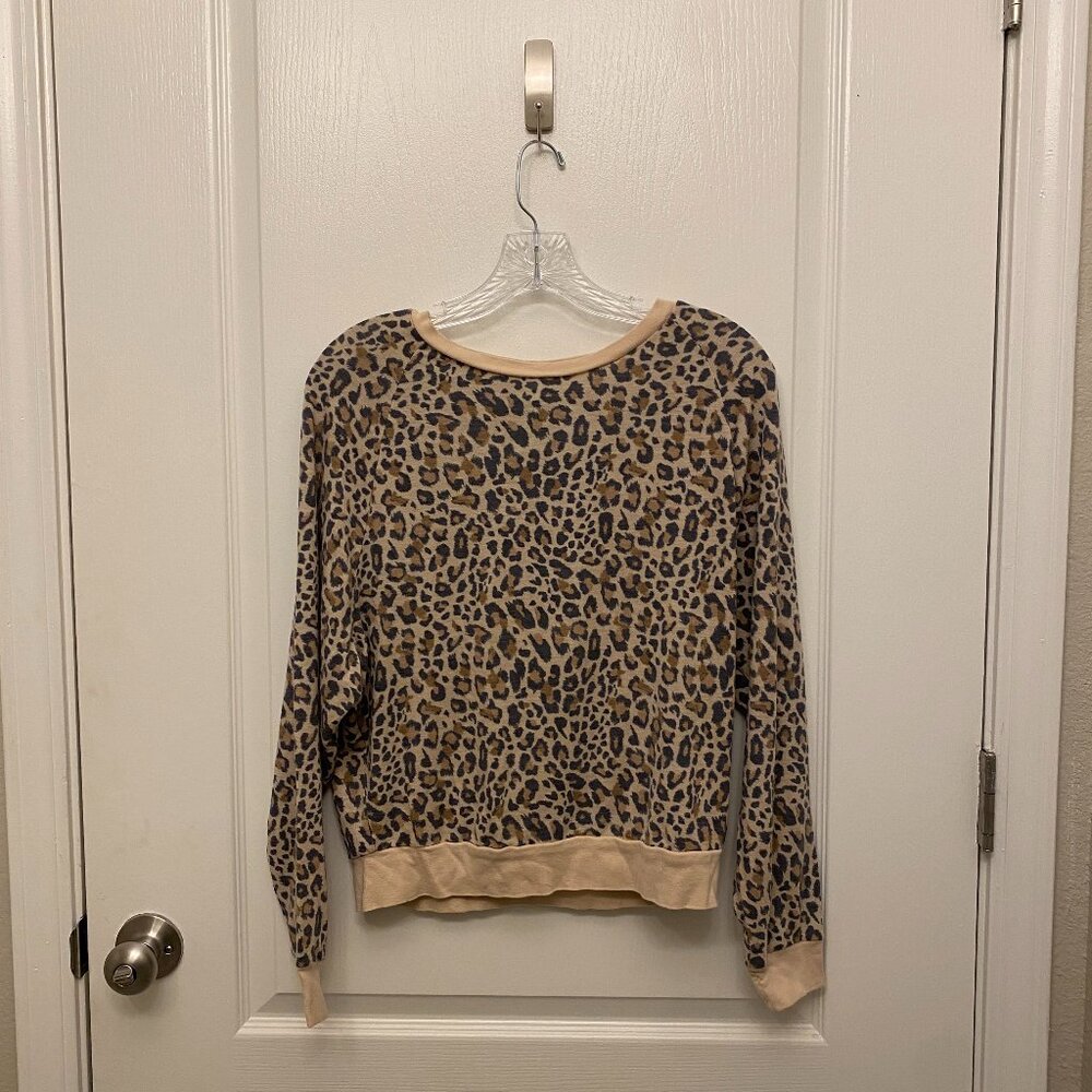 Honeydew Leopard  Lounge Set - Top